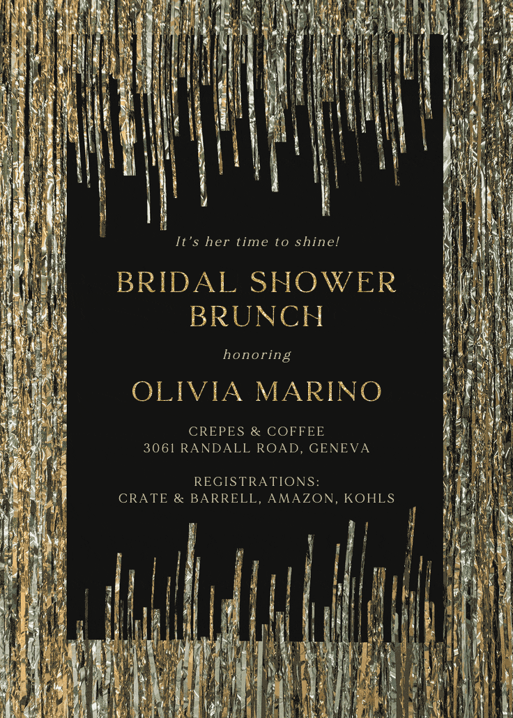 Fancy frame - invitación para bridal shower