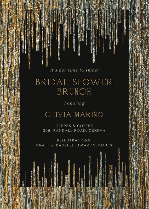 Fancy frame - bridal shower invitation