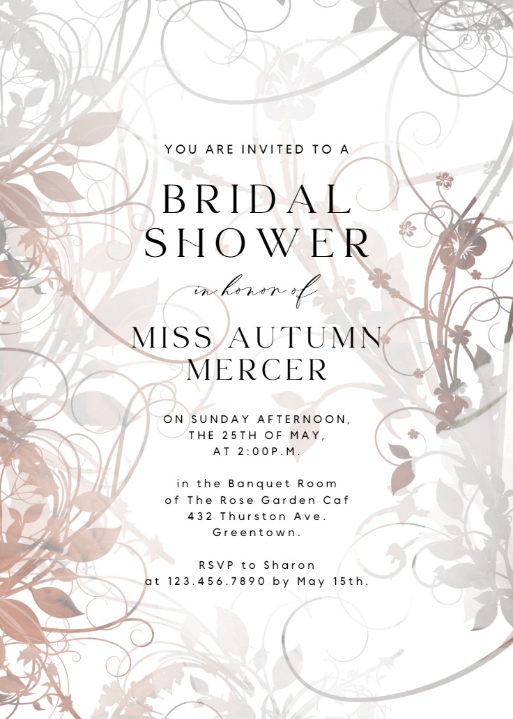 Floral Bridal Shower - Bridal Shower Invitation Template (Free ...