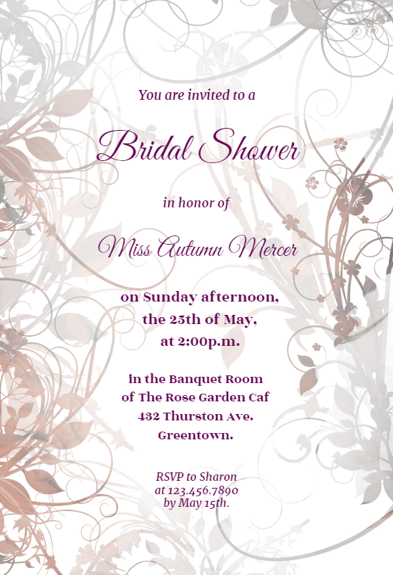 Victorian Frame - Bridal Shower Invitation Template (Free) | Greetings ...