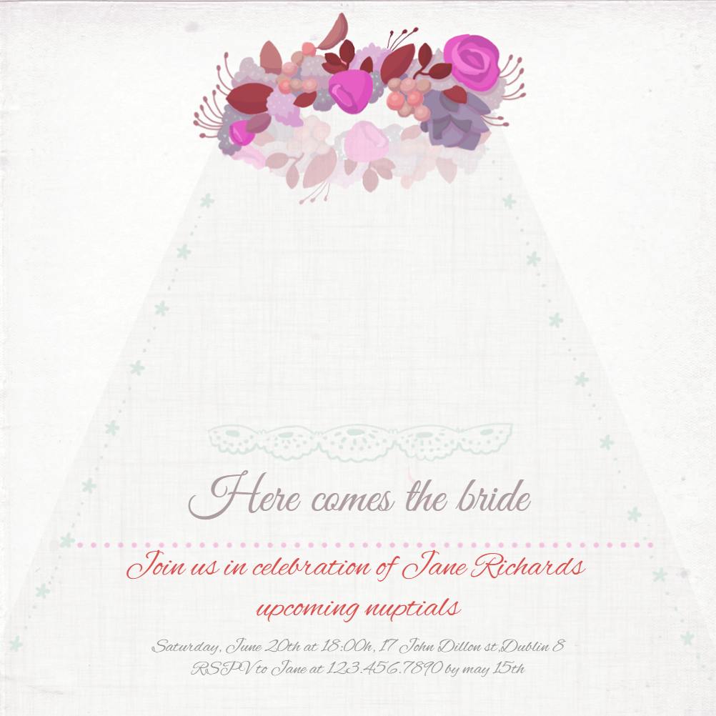 Flower crown - bridal shower invitation