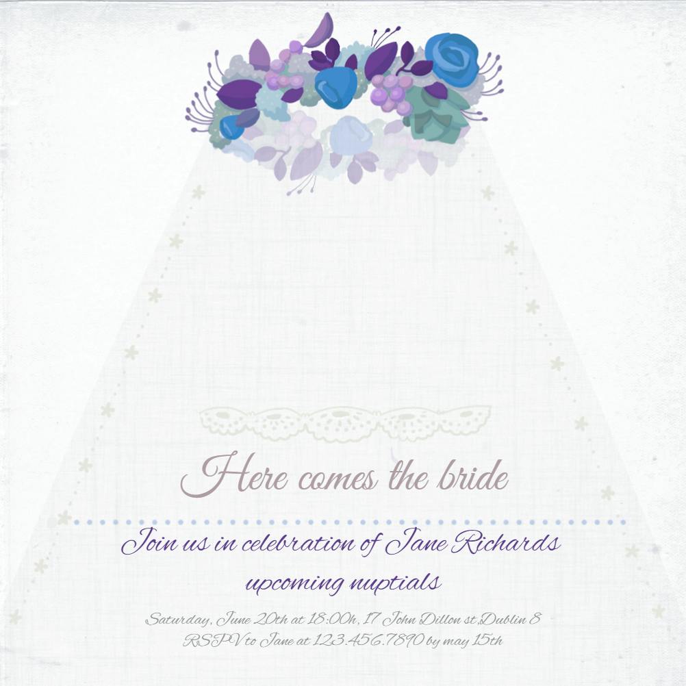 Flower crown - bridal shower invitation