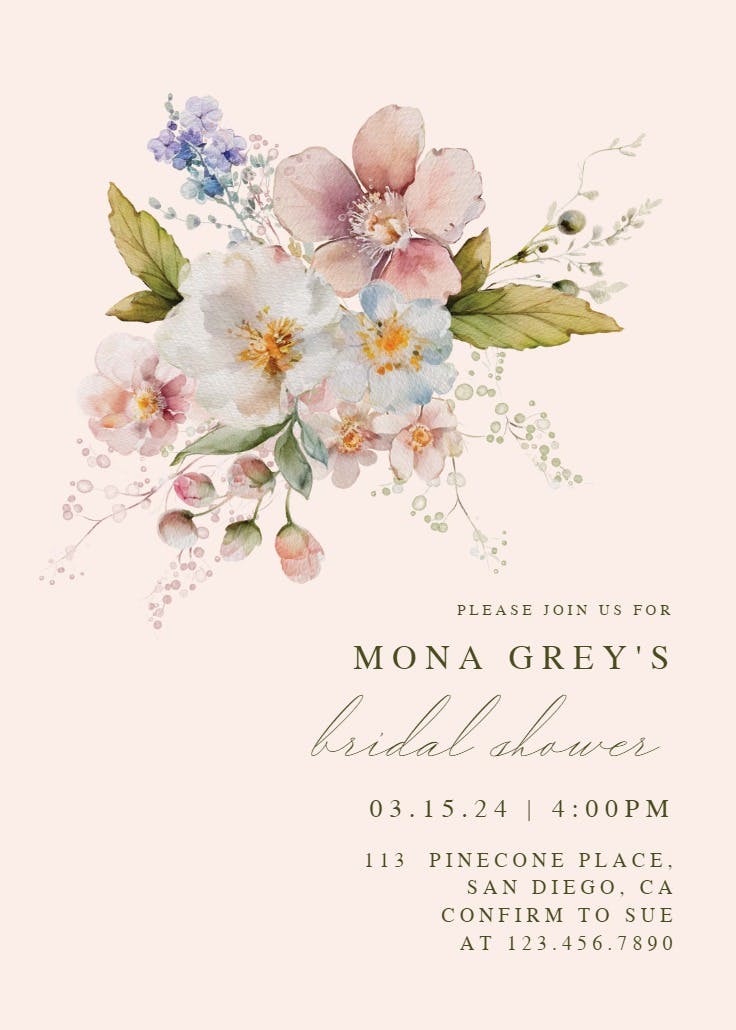 Forever love - bridal shower invitation