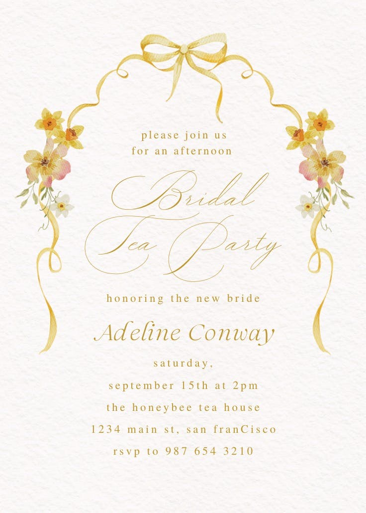 Frame of love - invitación para bridal shower