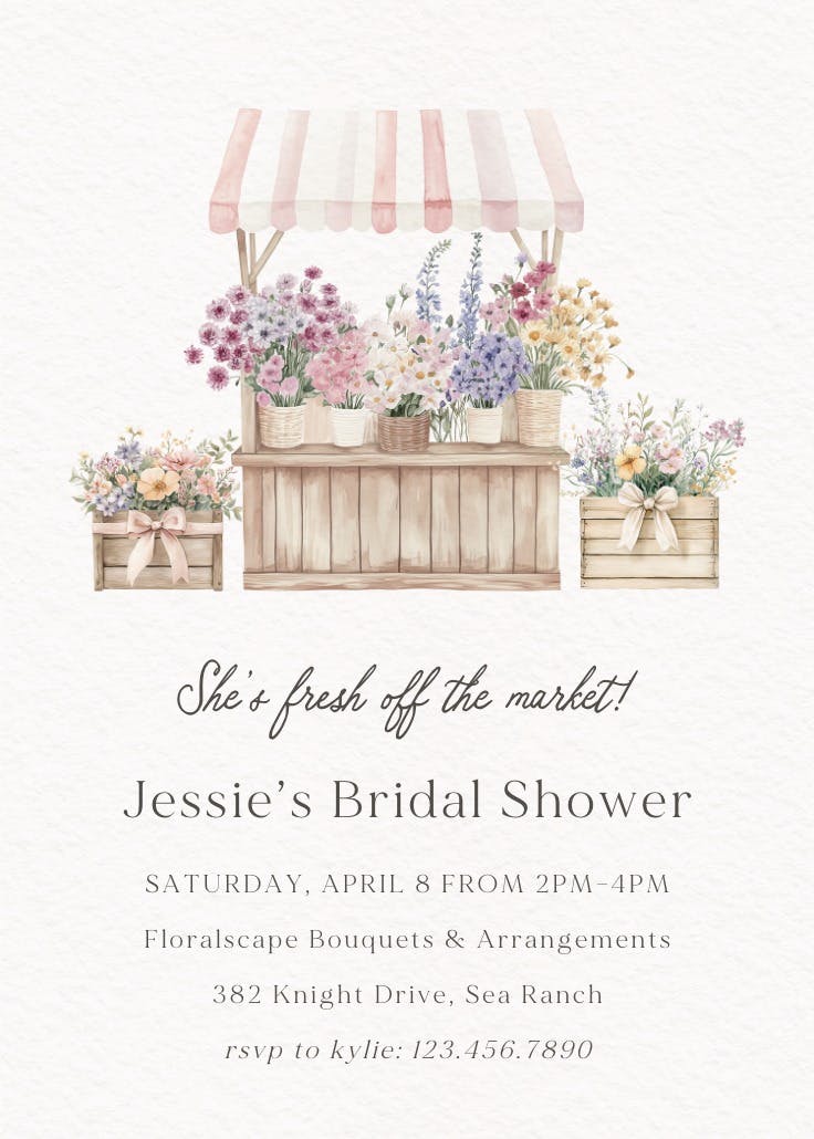 Fresh off the market - party invitation