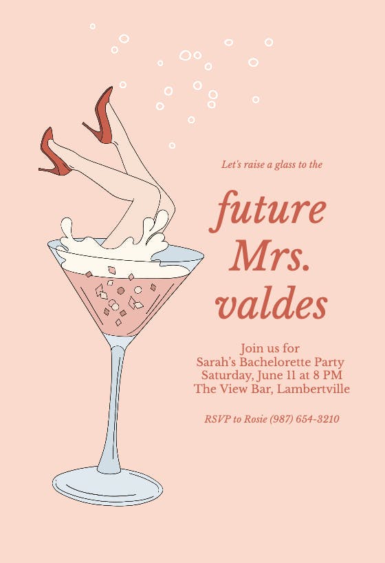 Future mrs - bachelorette party invitation