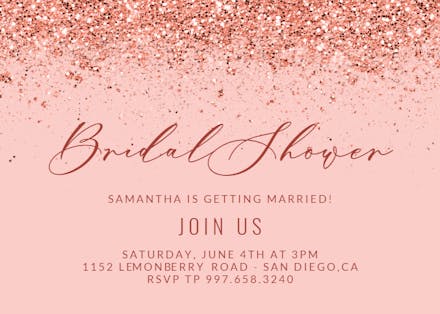 Glitter abstract - bridal shower invitation