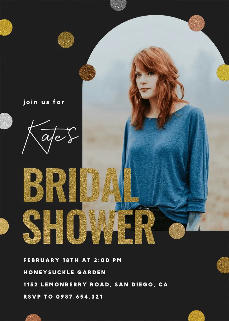 Glitter bridal bliss - invitación para bridal shower