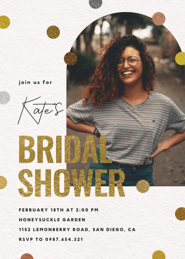 Glitter bridal bliss - invitación para bridal shower