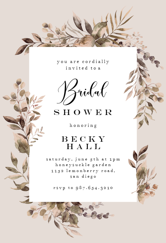 Bridal Shower Invitation Templates (Free) | Greetings Island