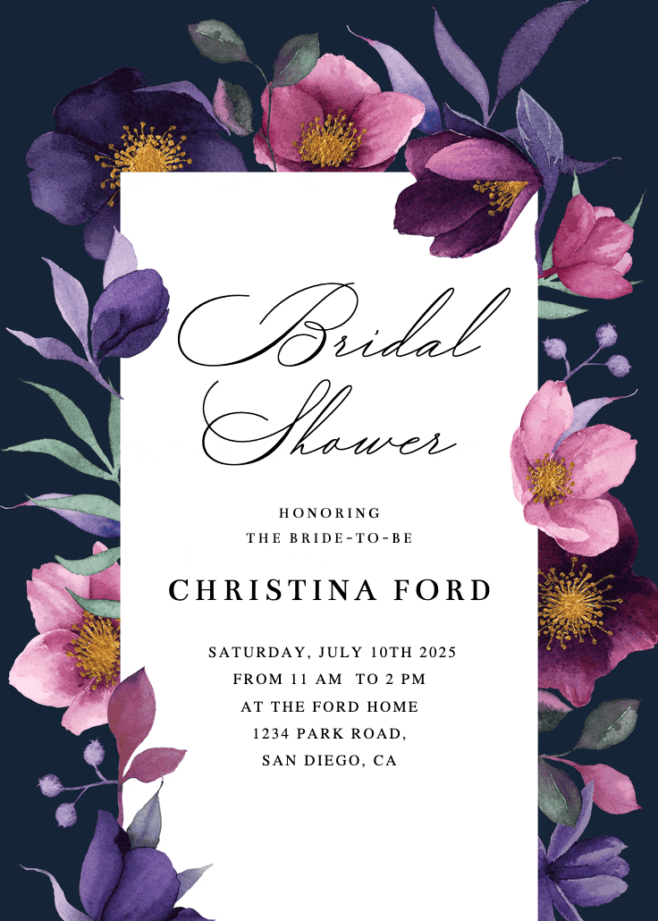 Growing joy - bridal shower invitation