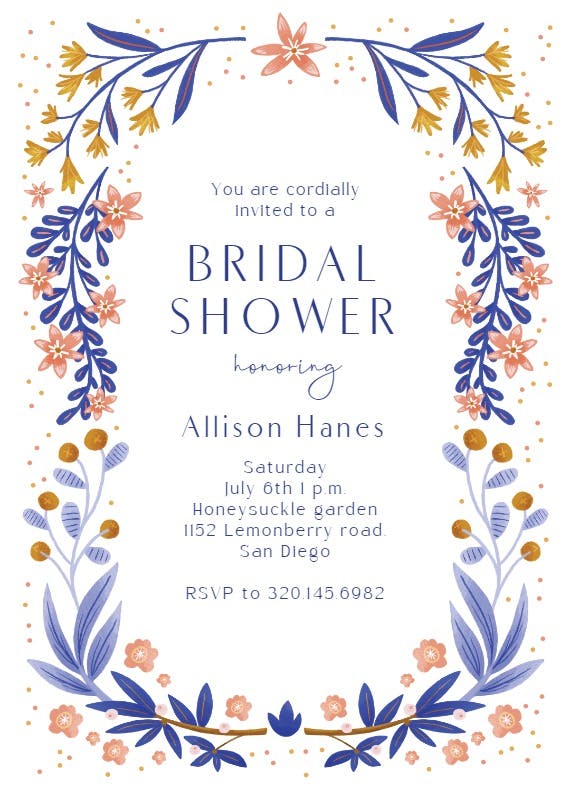 Heart connection - bridal shower invitation