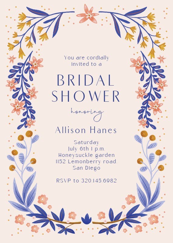 Heart connection - bridal shower invitation