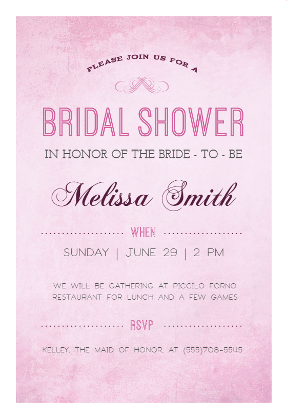 Classic paper - Bridal Shower Invitation Template (Free) | Greetings Island