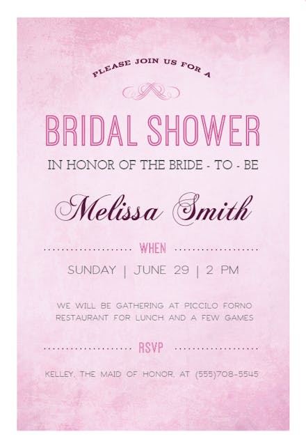 Classic Paper - Bridal Shower Invitation Template (Free) | Greetings Island