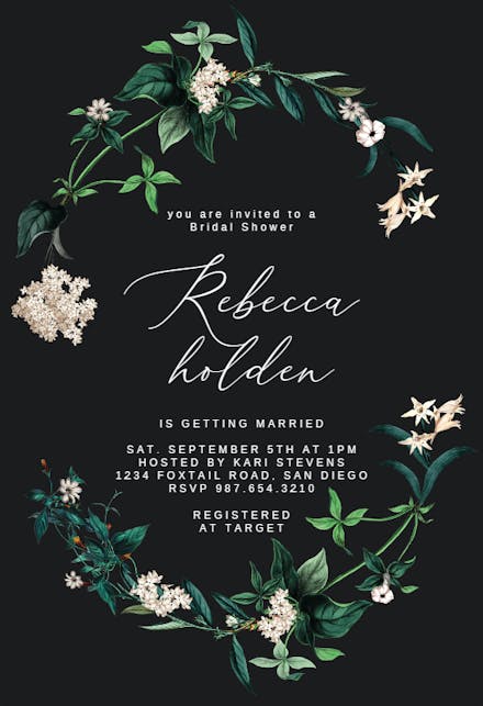 Hydrangea - Bridal Shower Invitation