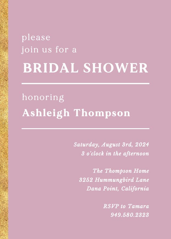 Join in the joy - bridal shower invitation