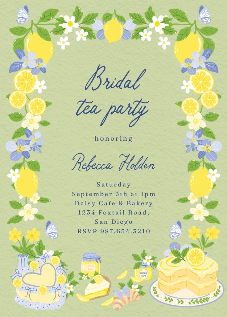 Lemons, ladies! - invitación para bridal shower