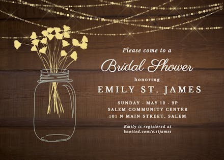 Lights of love - bridal shower invitation