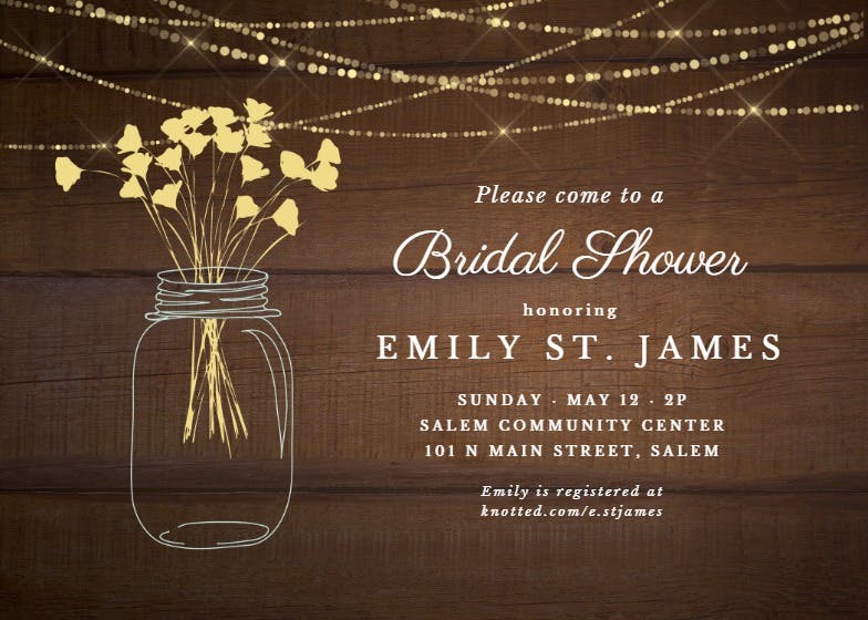 Lights of love - printable party invitation