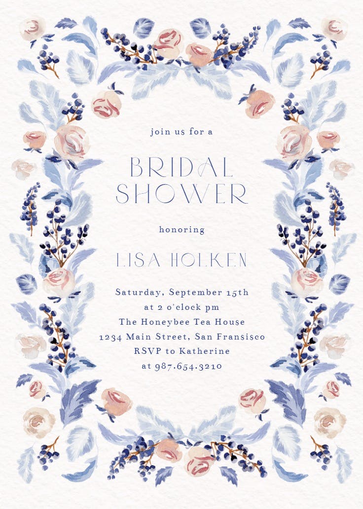 Love in bloom - invitación para bridal shower