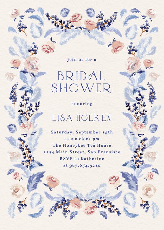 Love in bloom - invitación para bridal shower