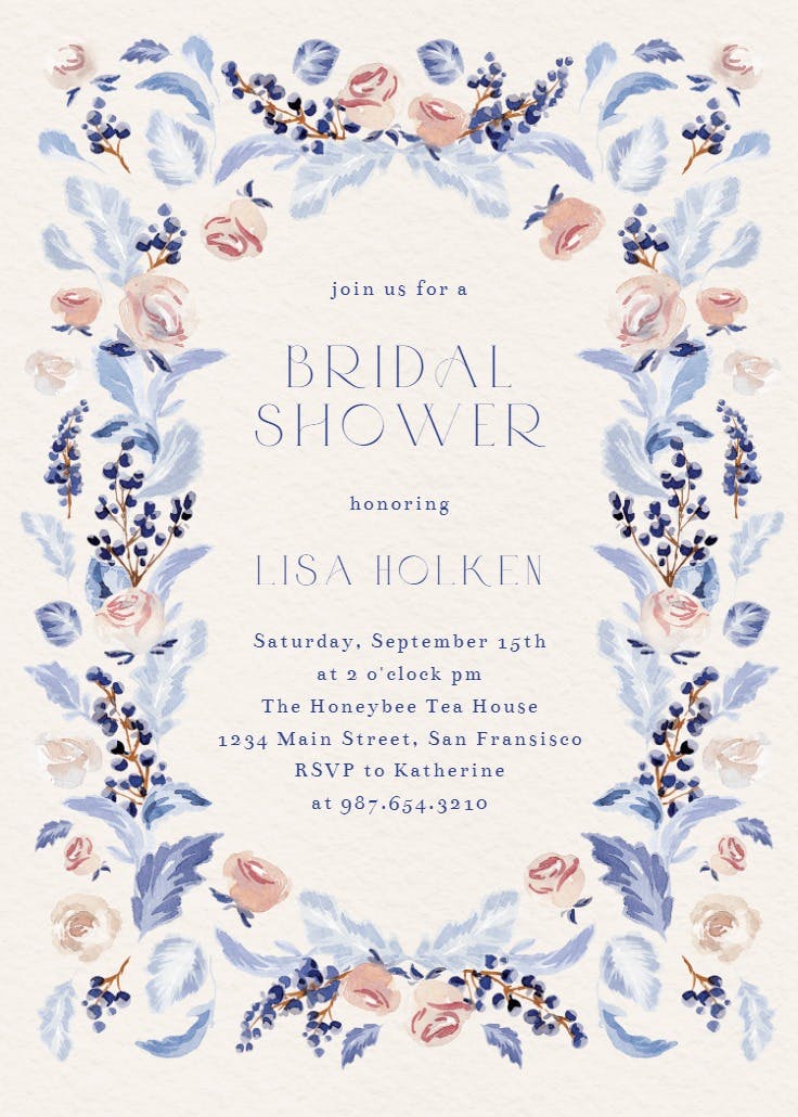 Love in bloom -  invitación para bridal shower