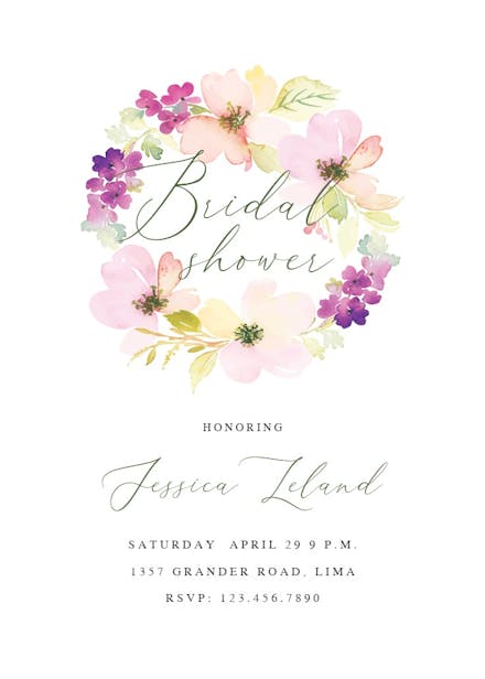 Lovely Loop - Bridal Shower Invitation Template (Free) | Greetings Island