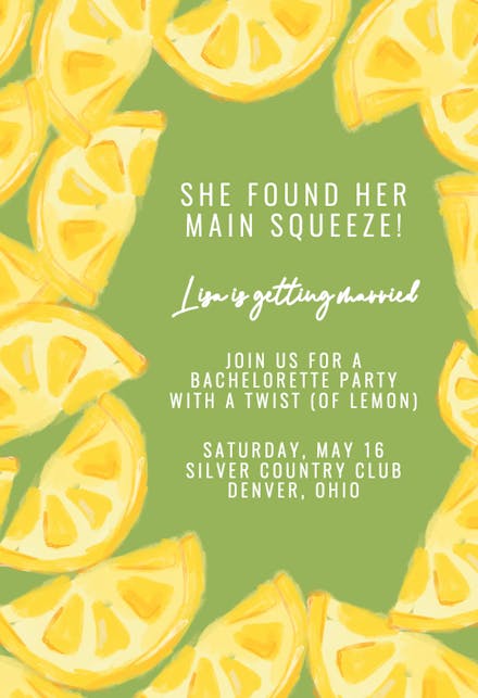Main squeeze - bridal shower invitation