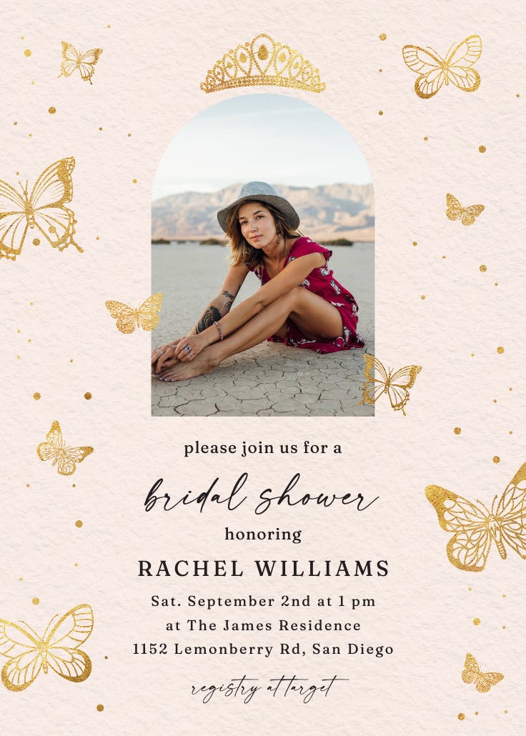 Mariposas - bridal shower invitation