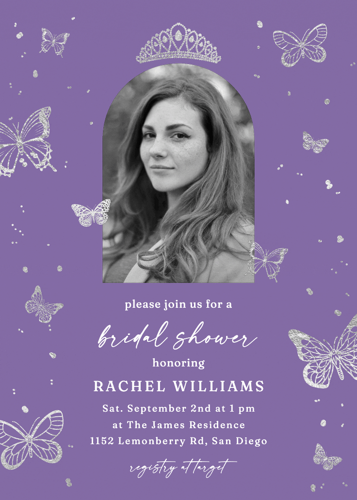 Mariposas - bridal shower invitation