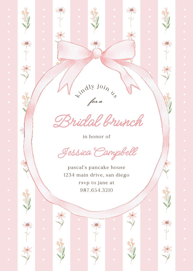 Miss to mrs. brunch - invitation