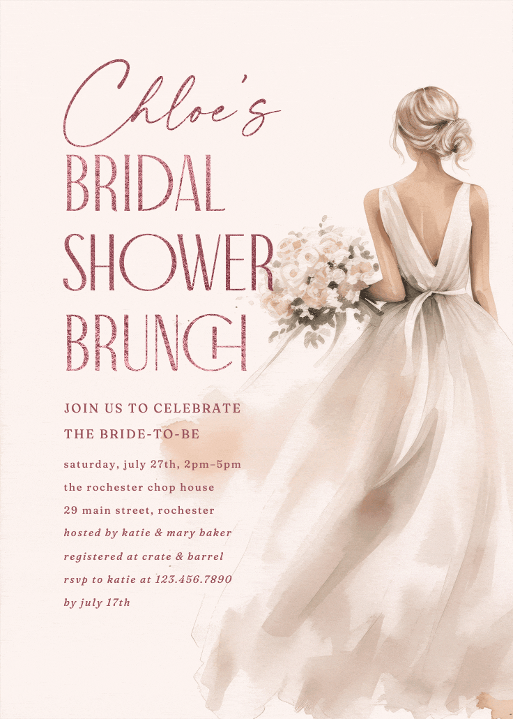 Nearly mrs - bridal shower invitation