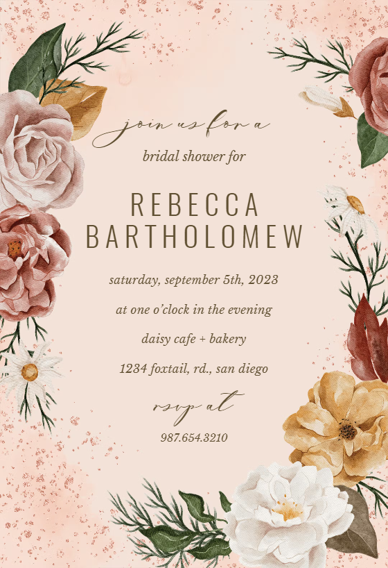 Autumnal Maple - Bridal Shower Invitation Template | Greetings Island