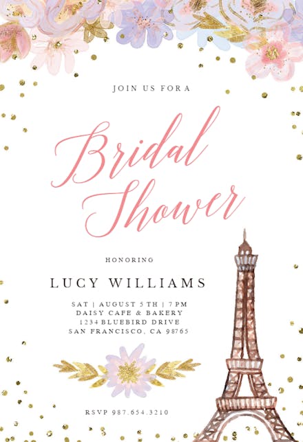 Paris Love - Bridal Shower Invitation