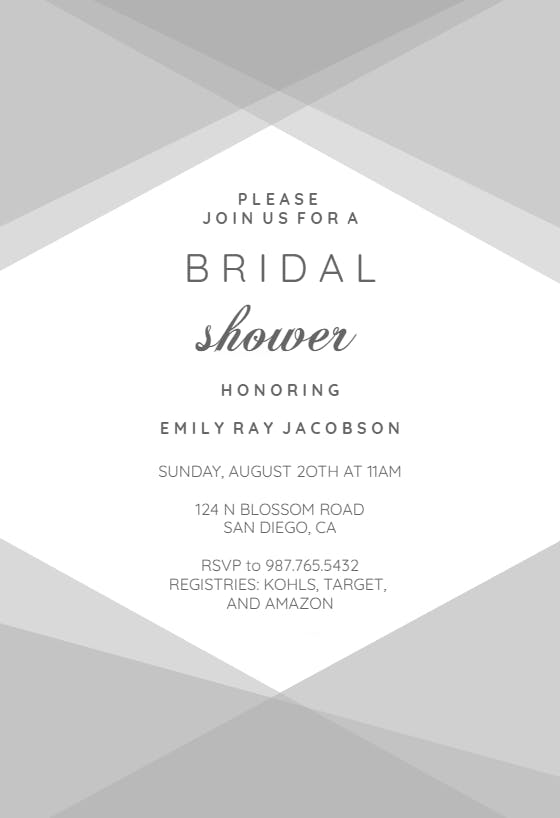 Pastel pattern - bridal shower invitation