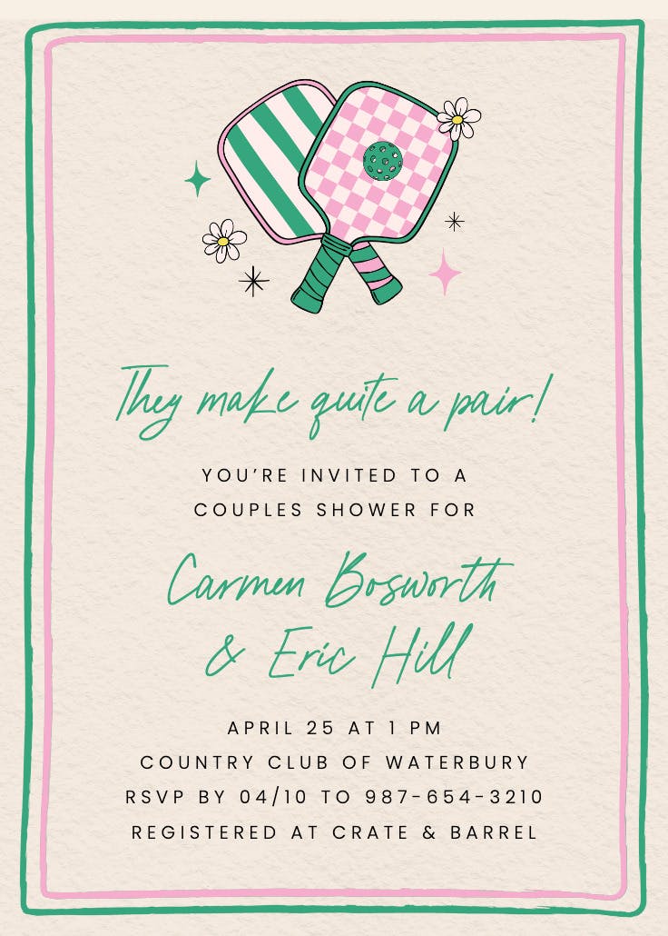 Perfect pair - printable party invitation