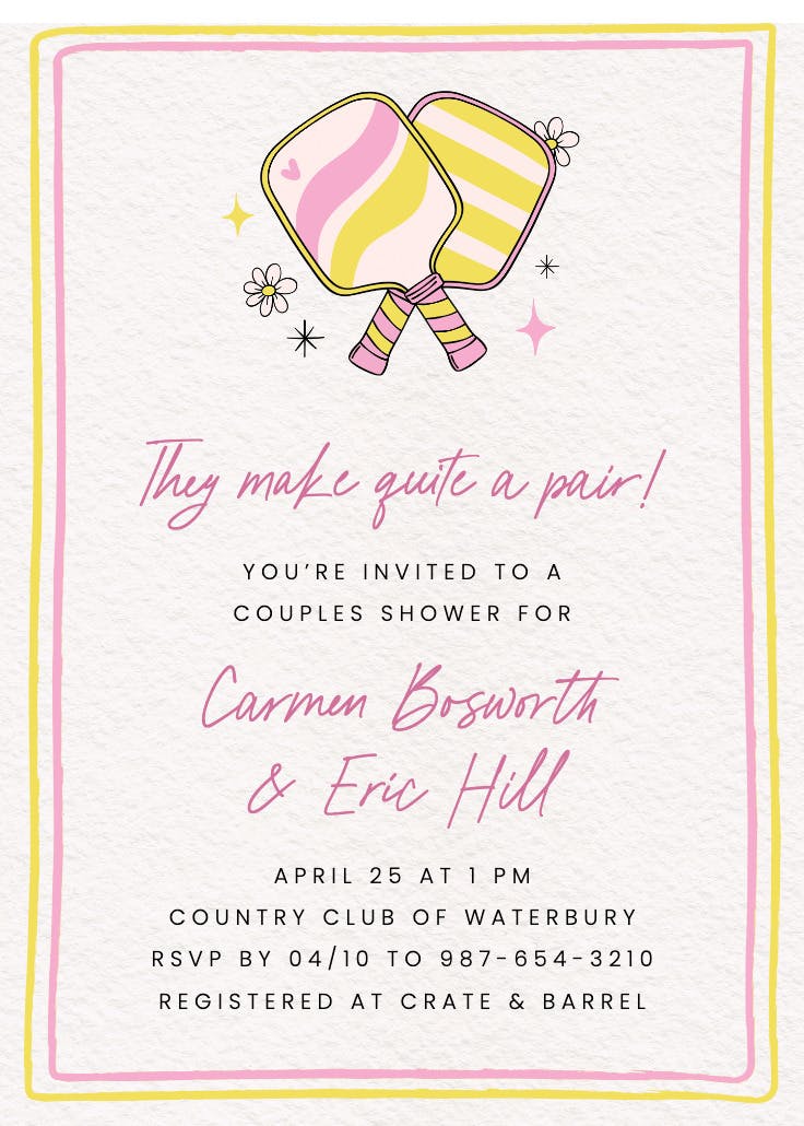 Perfect pair - printable party invitation