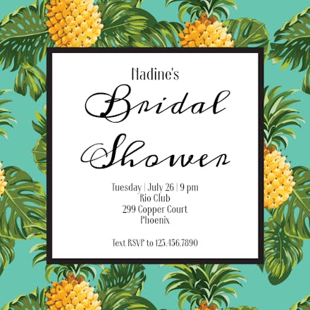 Pineapple Shower - Bridal Shower Invitation