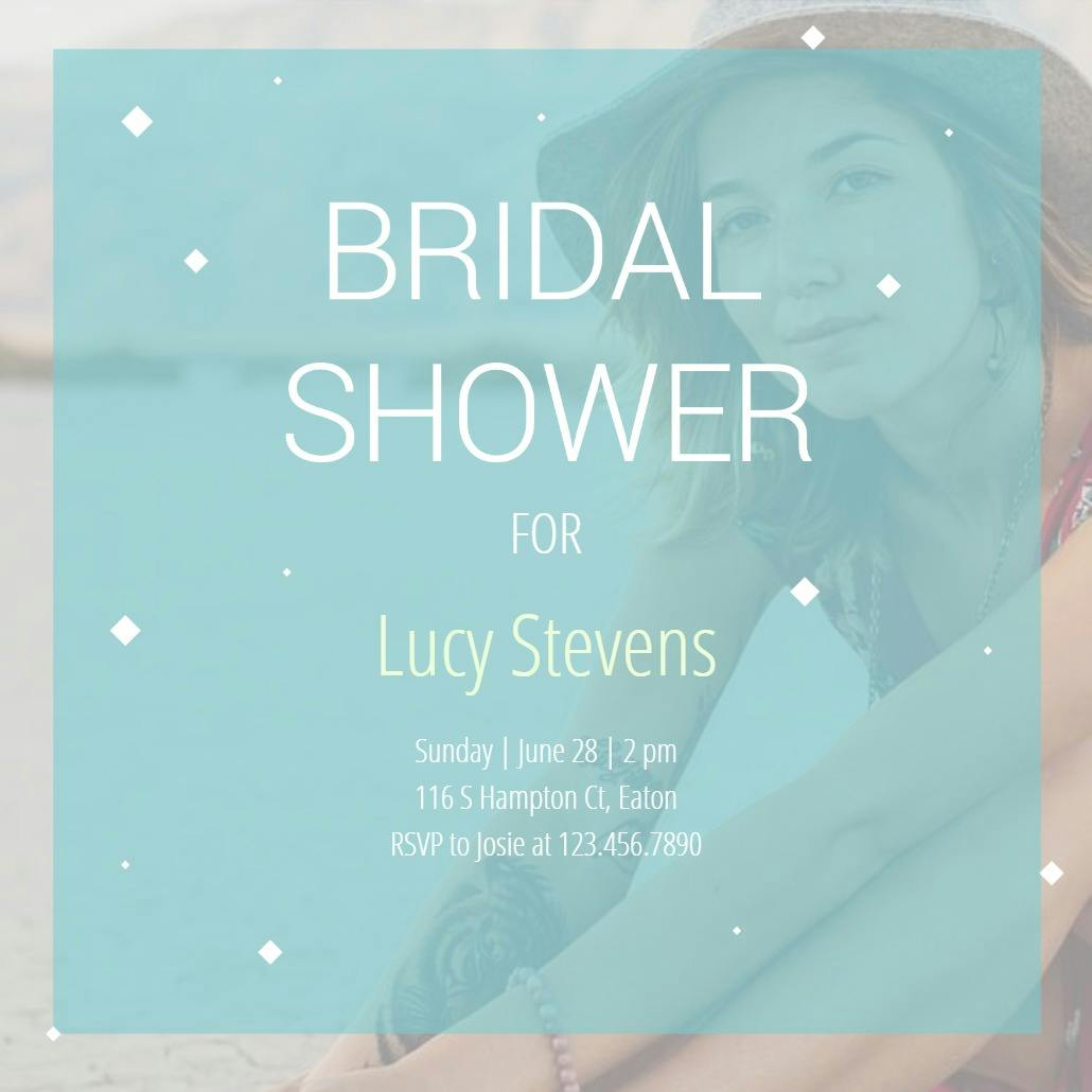 Pink-filtered photo - invitación para bridal shower