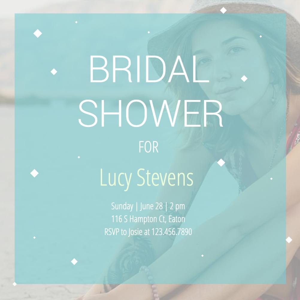 Pink-filtered photo - bridal shower invitation