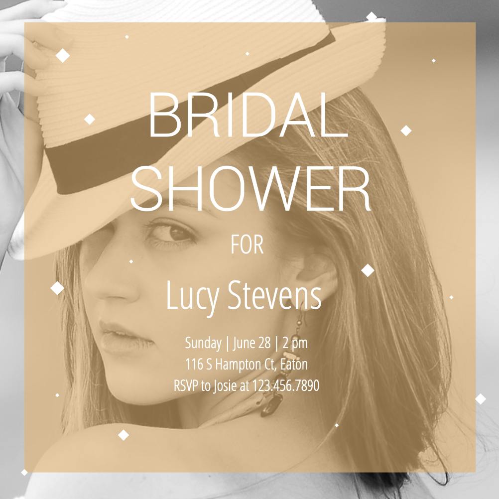 Pink-filtered photo -  invitación para bridal shower