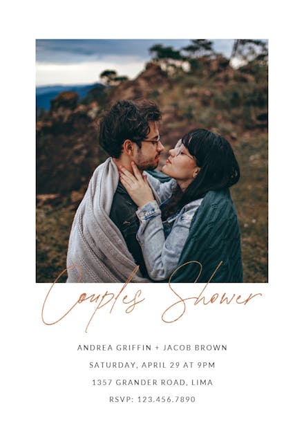 Polaroid - bridal shower invitation