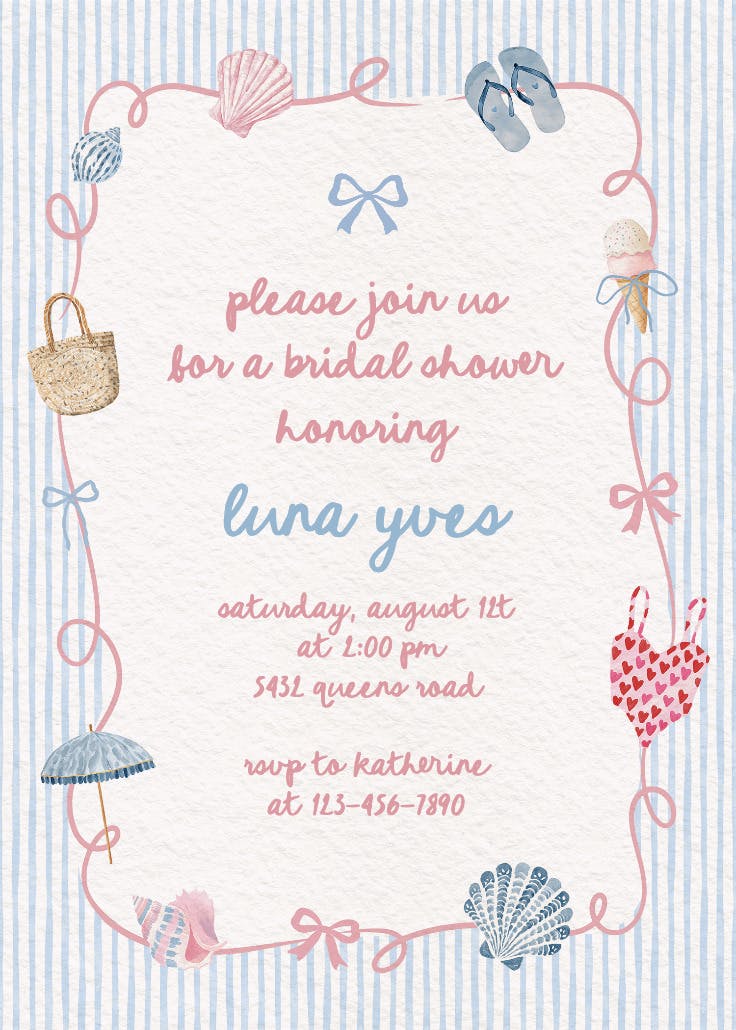 Quirky and sweet - invitación para bridal shower
