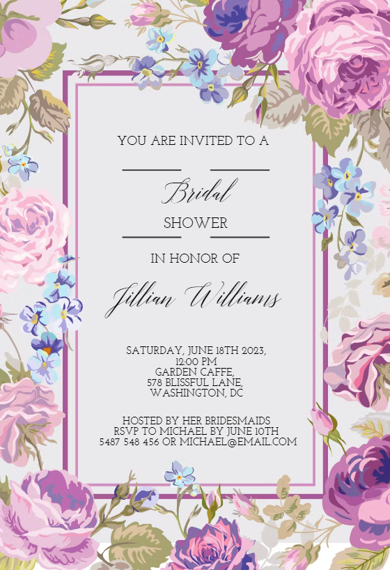 Lovely Loop - Bridal Shower Invitation Template (Free) | Greetings Island