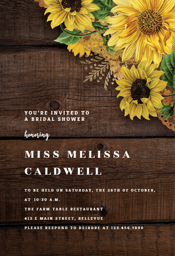 Eucalyptus Invite Floral Invitations Greenery Editable Instant Download Sunflower Bridal Shower Invite Template