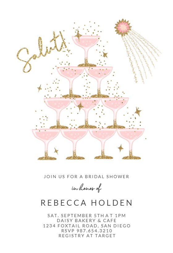 Salut - bridal shower invitation