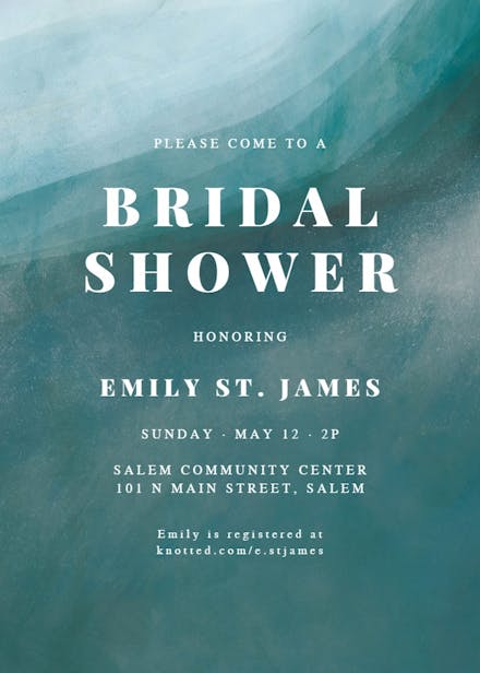 Sands of love - bridal shower invitation