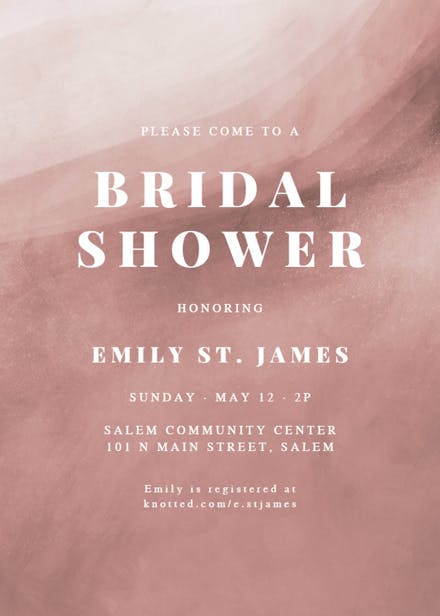 Sands of love - bridal shower invitation