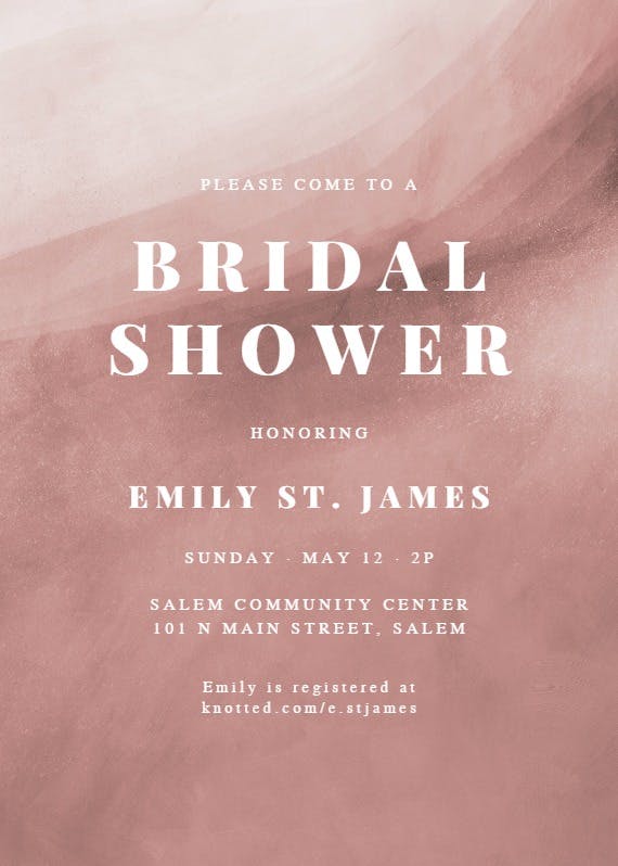 Sands of love -  invitación para bridal shower